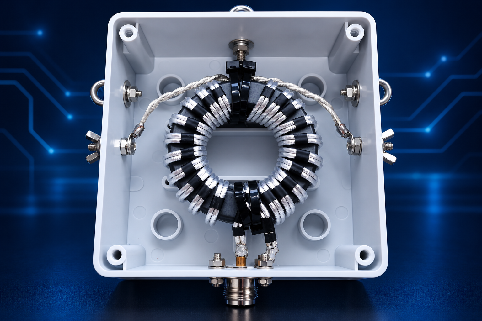 1:1BALUN 白色外壳内部绕组
