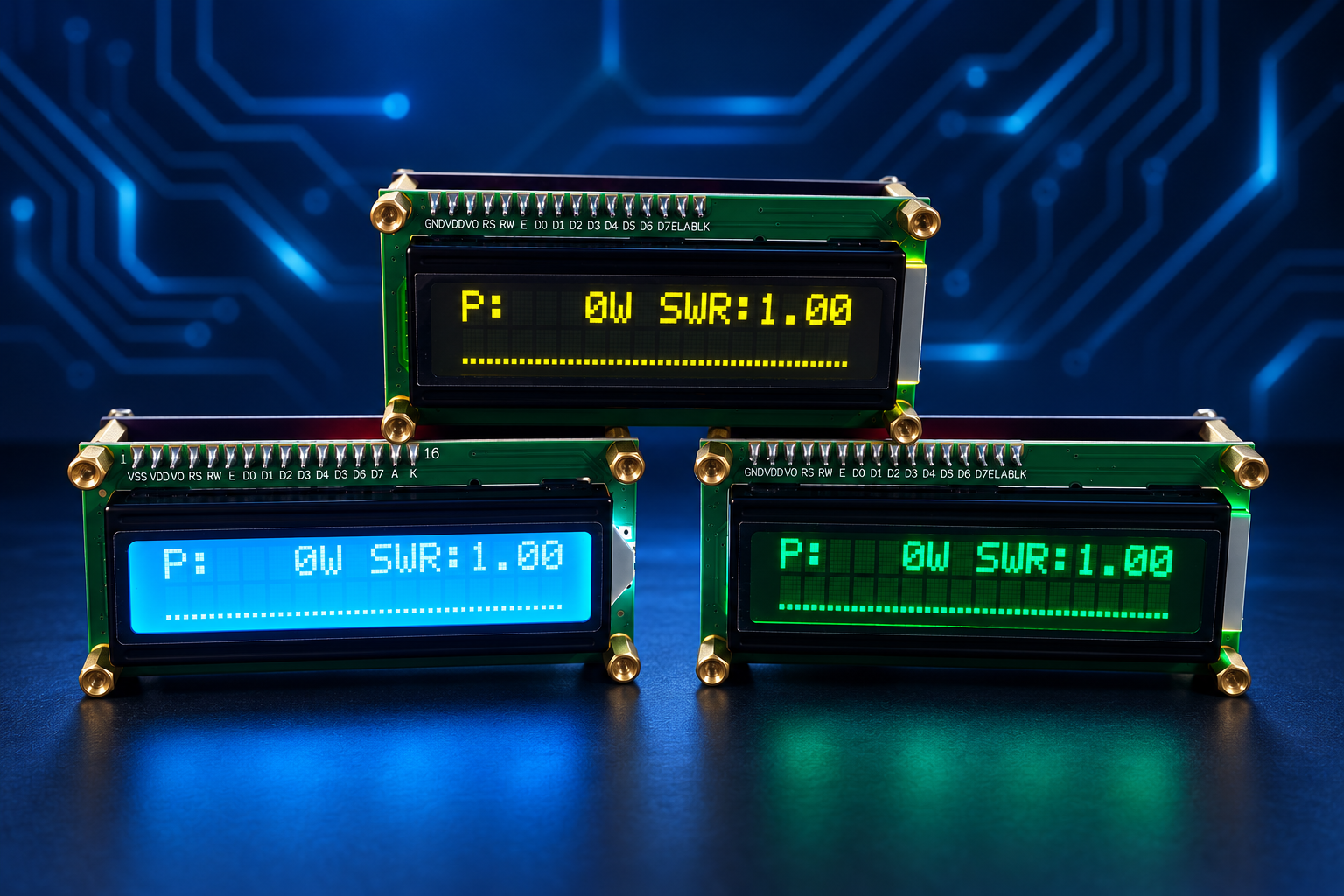 SWR&POWER METER 三色液晶显示模块
